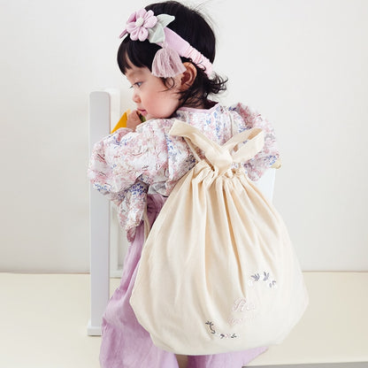 一升餅 1歳誕生日 刺繍名入れ 名前入りリュック・生成り・シャルム