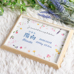 画像をギャラリービューアに読み込む, 刺繍命名書・with flowers