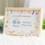 画像をギャラリービューアに読み込む, 刺繍命名書・with flowers