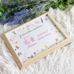 画像をギャラリービューアに読み込む, 刺繍命名書・with flowers