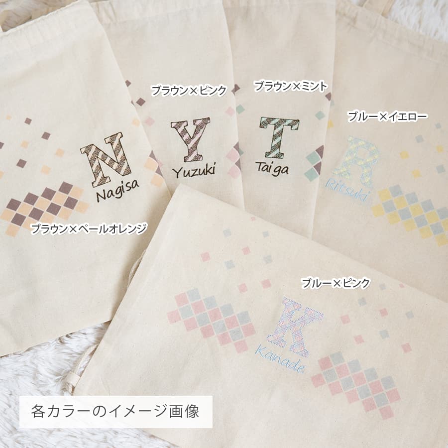 1歳誕生日 一升餅 刺繍名入れ 名前入りリュック・チェック・ザ・ステップ