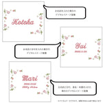 画像をギャラリービューアに読み込む, 刺繍名入れ 1歳誕生日 一升餅 名前入りリュック・生成り・フルールミニョン・ピンク
