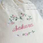 画像をギャラリービューアに読み込む, 刺繍名入れ 1歳誕生日 一升餅 名前入りリュック・生成り・フルール・オン・レーヴ・ピンク
