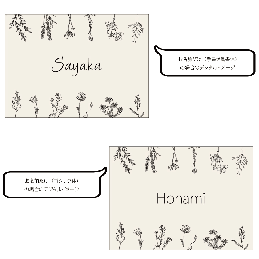 名前入りブランケット ボタニカルスワッグ