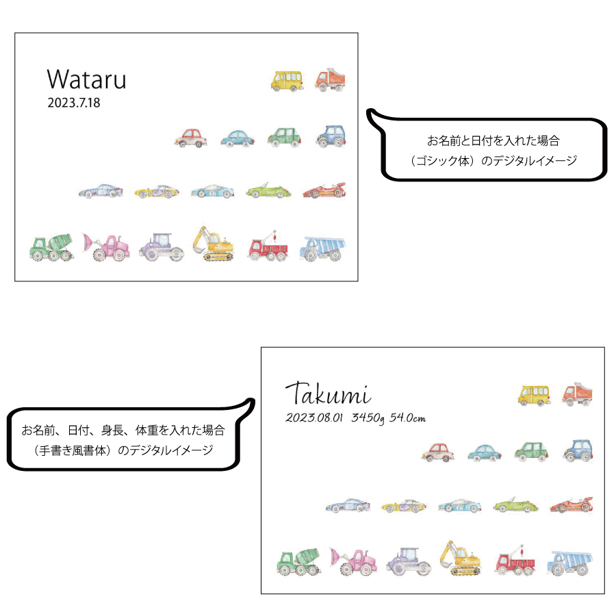 名前入りブランケット ぼくのくるま