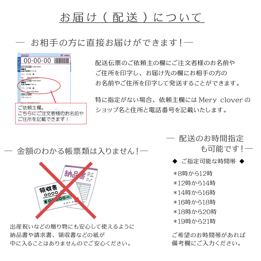 名前入りブランケット ボタニカル・クレール