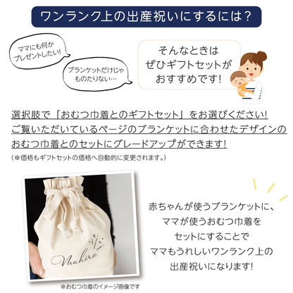 名前入りブランケット ときめき色の森の中
