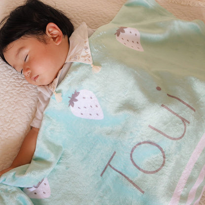 名前入りブランケット おすましストロベリー