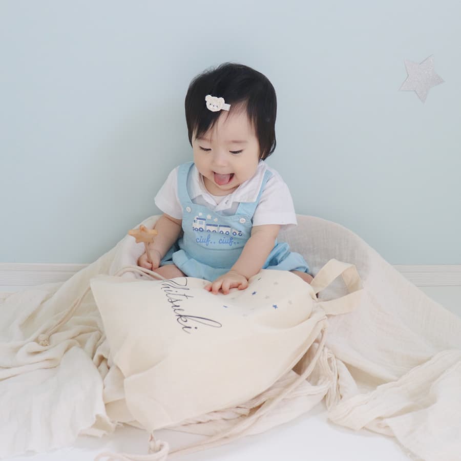 一升餅 1歳誕生日 名前入りリュック きらきらスター