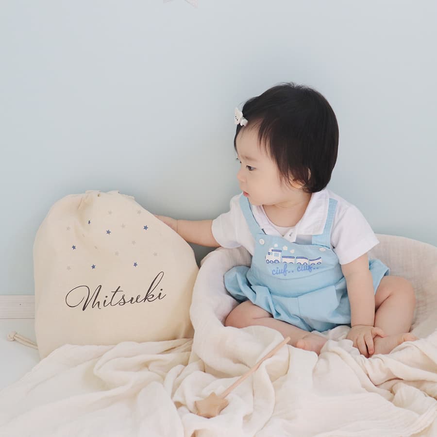 一升餅 1歳誕生日 名前入りリュック きらきらスター