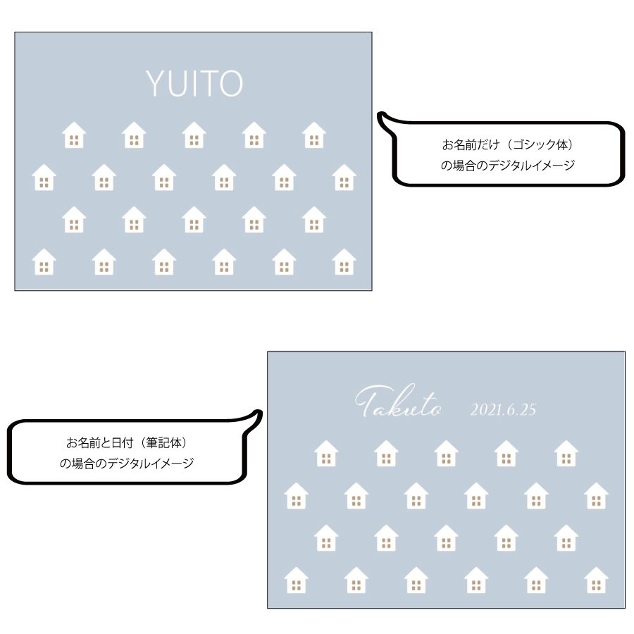 名前入りブランケット やさしいおうち・うたたね