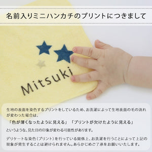 名前入りブランケット うっとりポワールとスタイとミニハンカチのギフトセット
