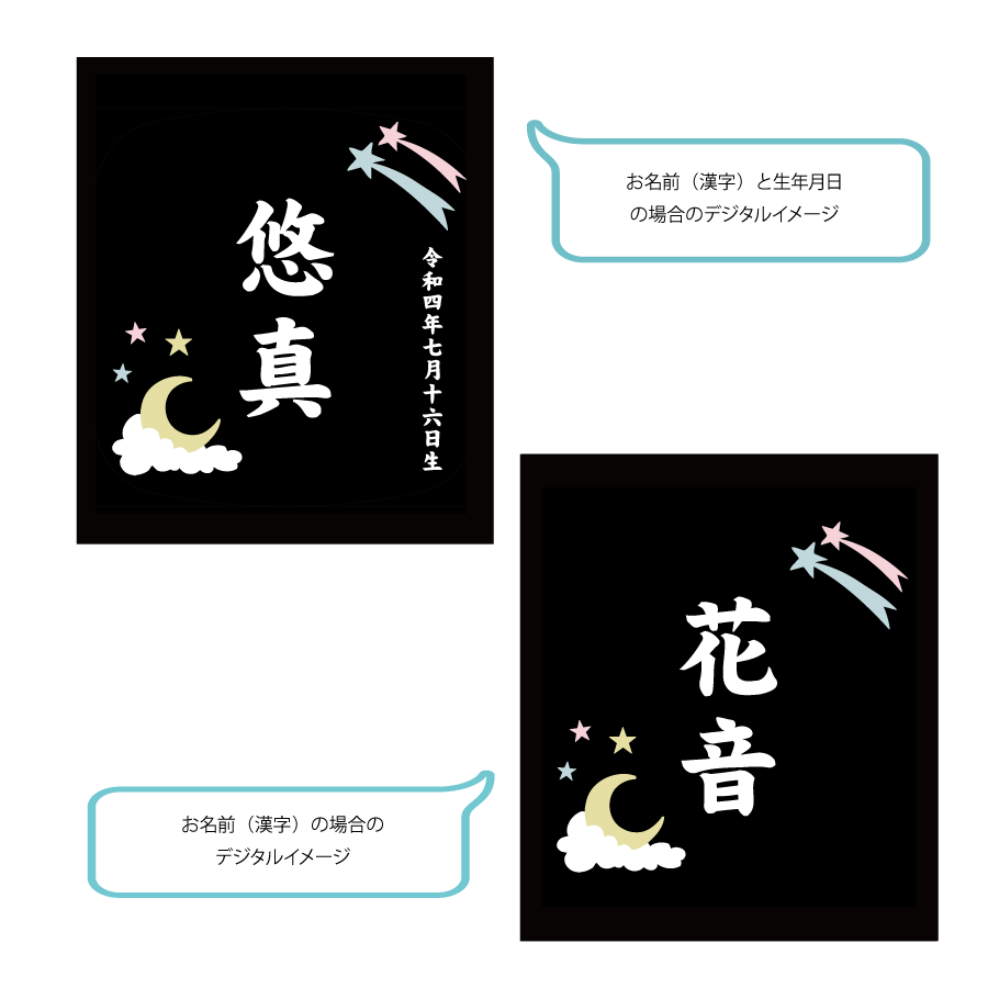 刺繍 命名書 命名タペストリー 夢見る明日・パステル